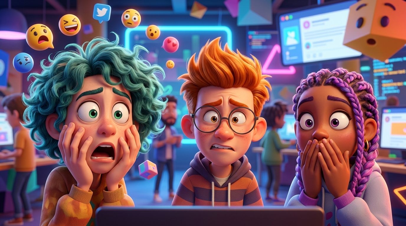 Reaccion y detalles de los personajes en Cómo el absurdo se convirtió en el formato cómico favorito de las redes